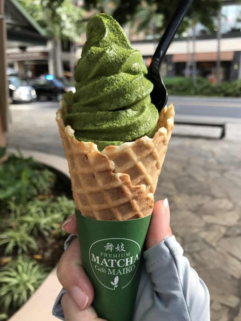 Best Food Finds on Oahu Matcha Ice Cream
