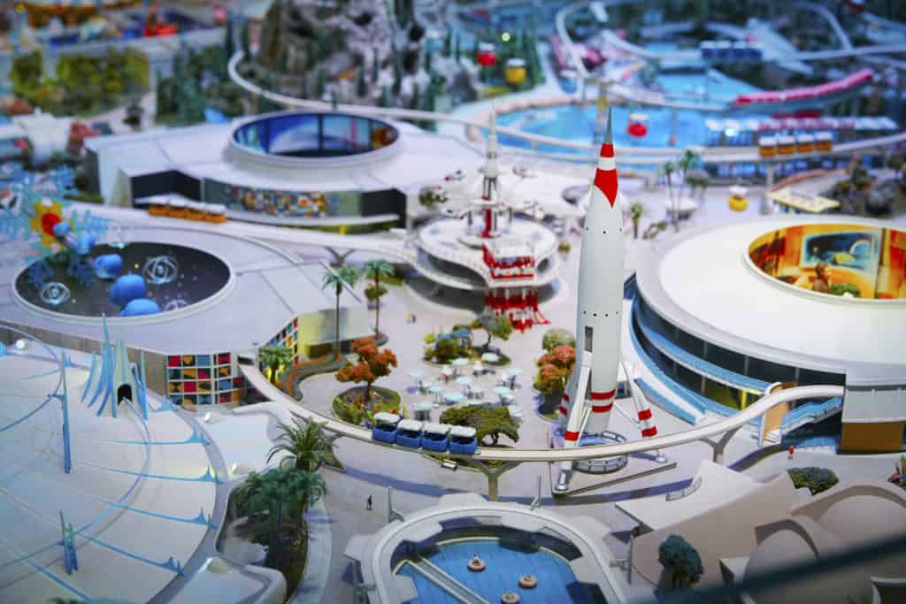 Model of Disneyland with People Mover