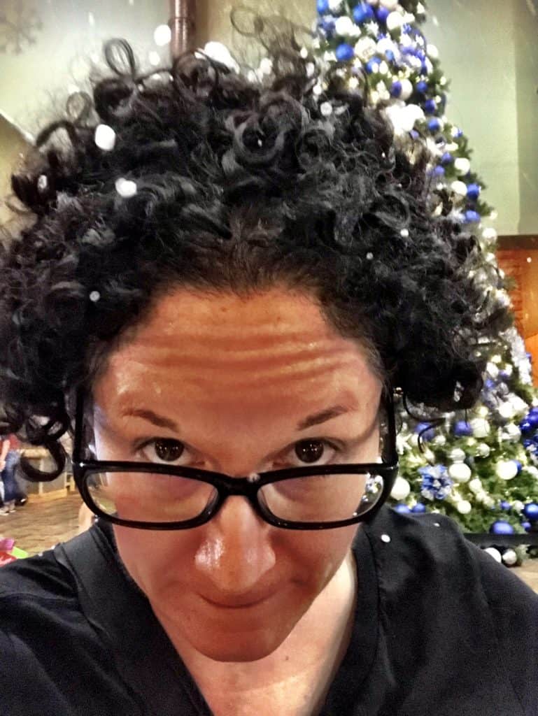 Snow in Hair at Great Wolf Lodge