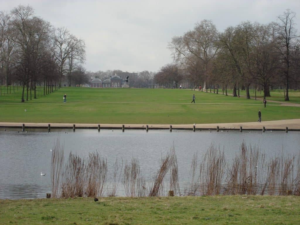 The Serpentine and Kensington Palace in the Distance