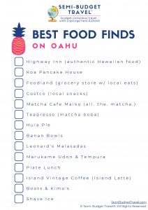Best Food Finds on Oahu