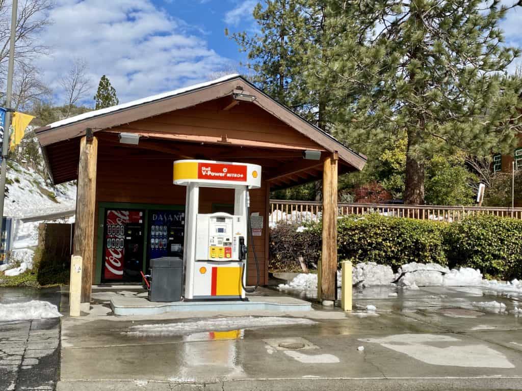 Single Pump Shell Gas Station at Pines Village Bass Lake