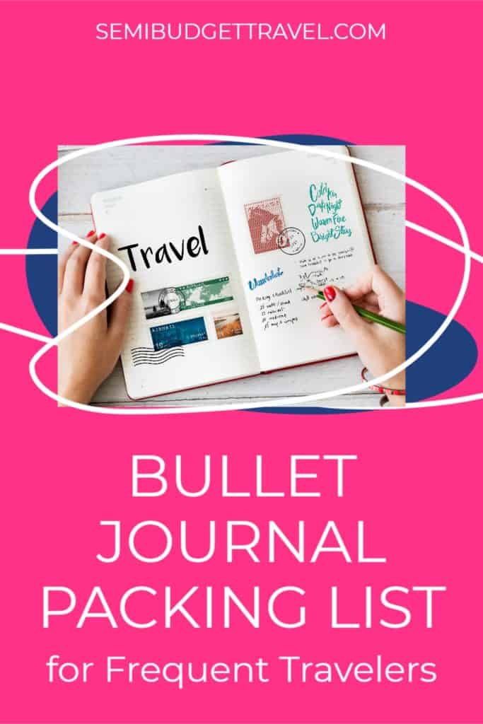 Bullet Journal Packing List