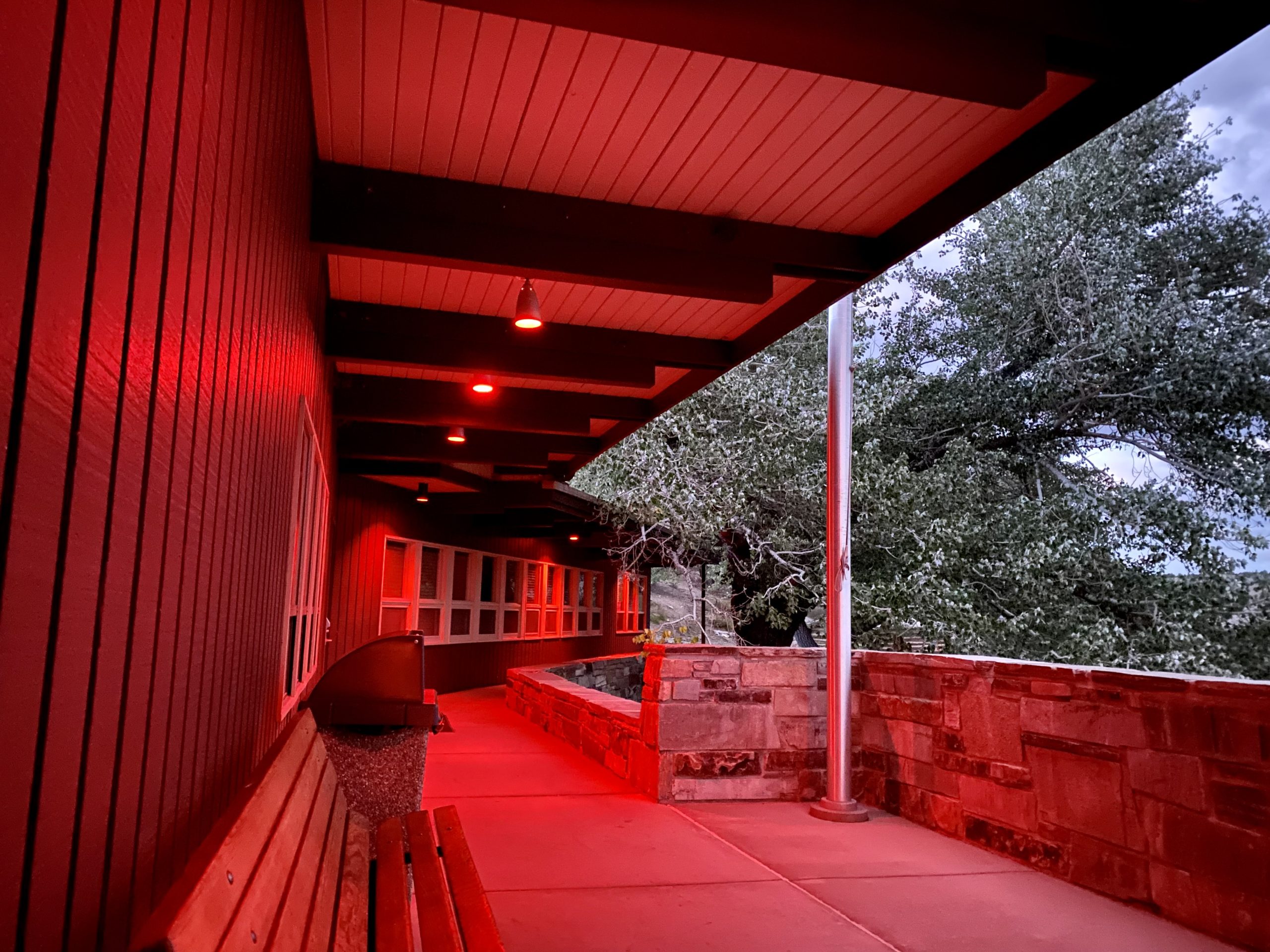 Red Lights at Lehman Caves Visitor Center