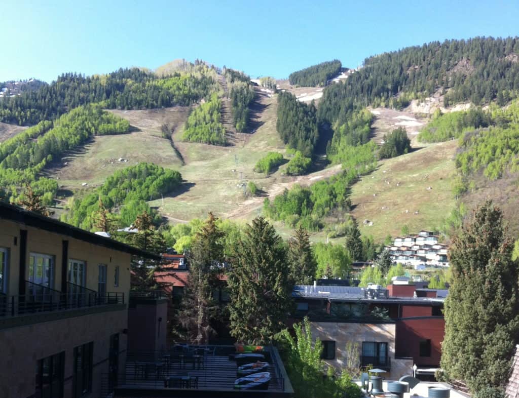 View of Aspen Mountain from Limelight Hotel Room