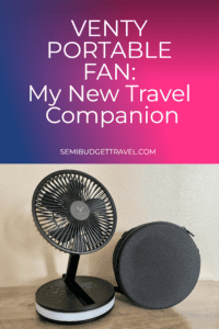 Venty Portable Fan - My New Travel Companion