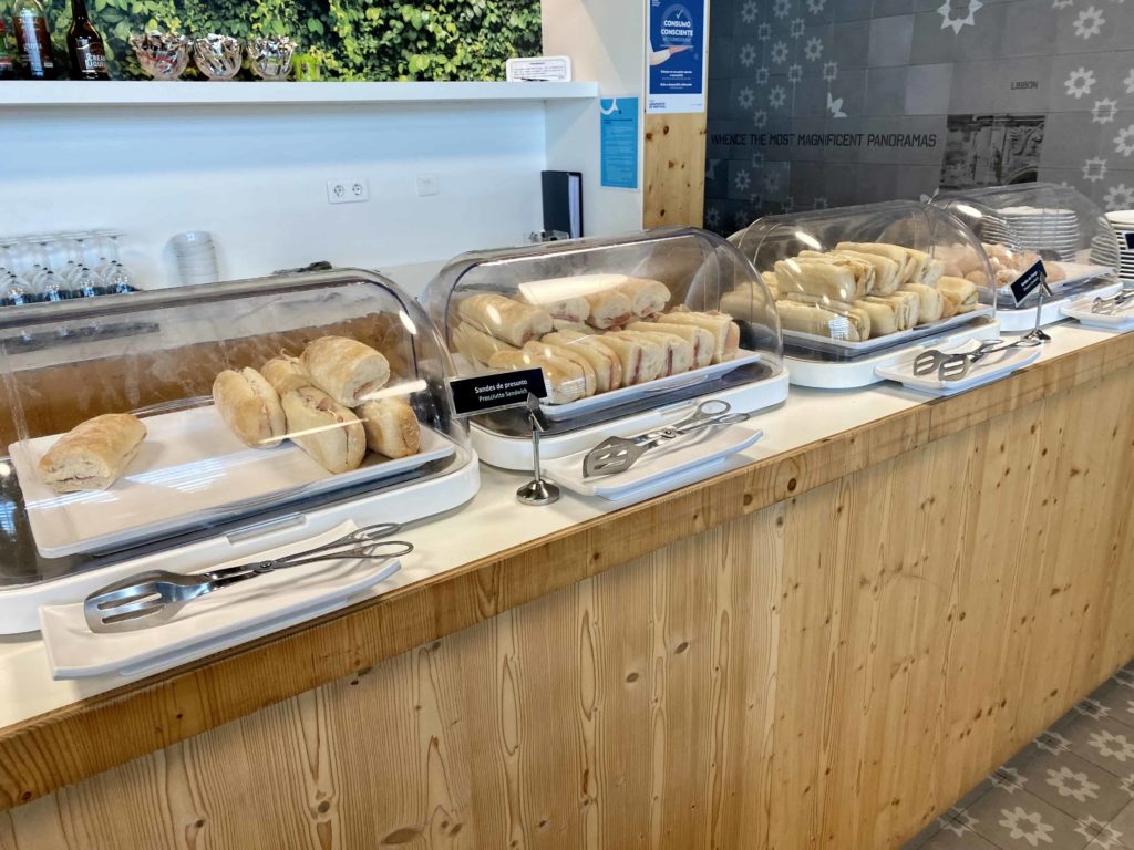 Sandwiches and Pastries at ANA Lounge Lisbon Airport