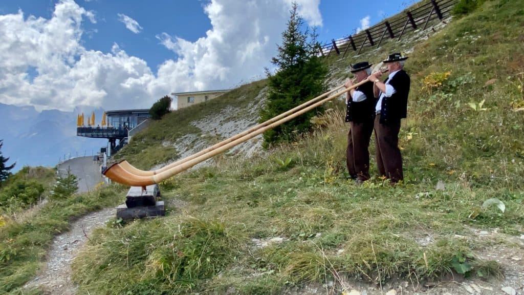 Alphorn Players at Schynige Platte