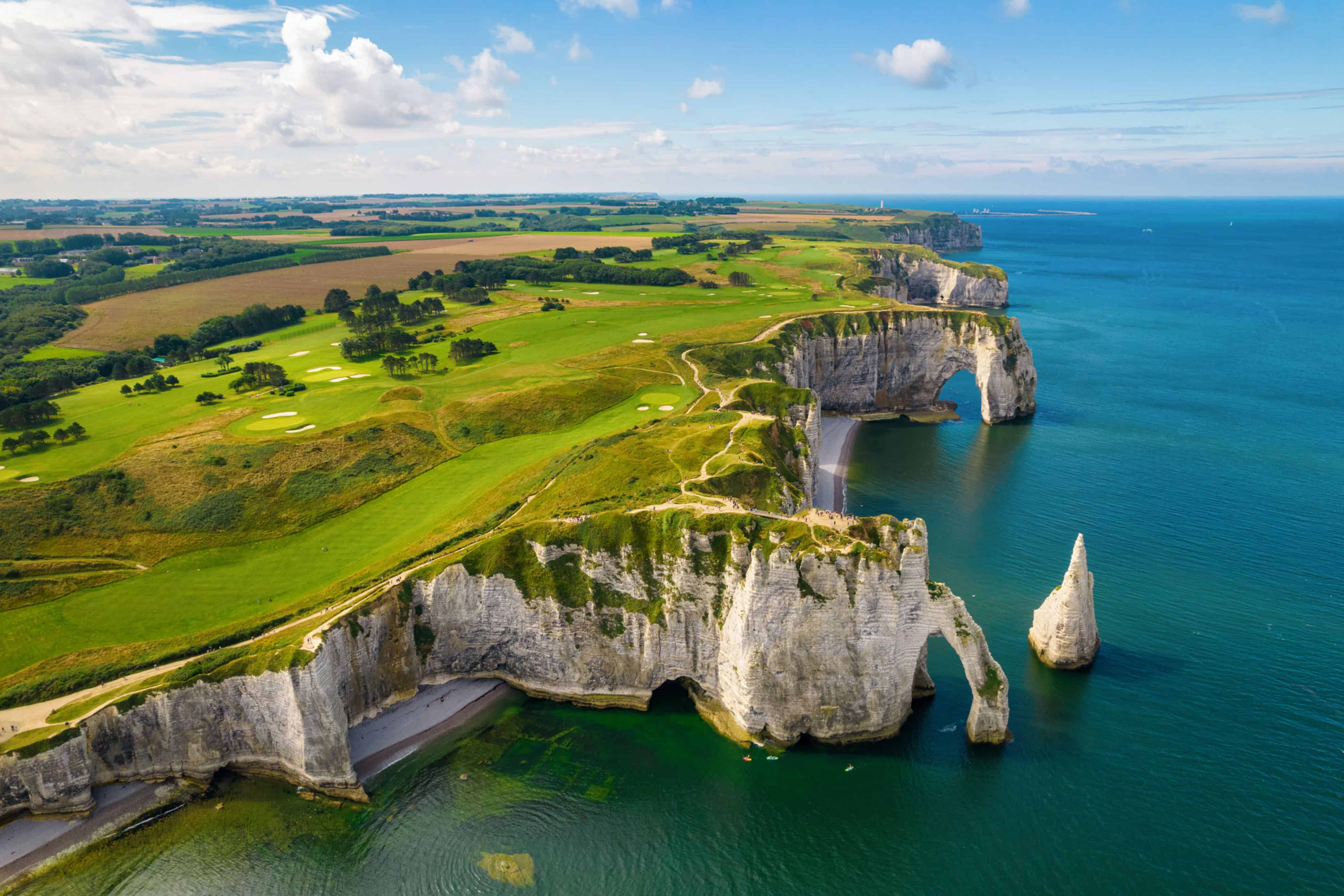 Etretat Cliffs Normandy France Magnificent Arches Etretat Cliffs Normandy France Magnificent Arches