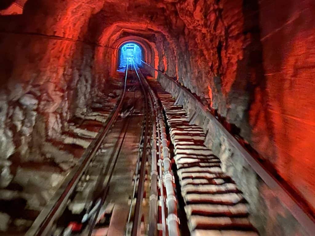 Funicular Tunnel on the Way Up to Harder Kulm