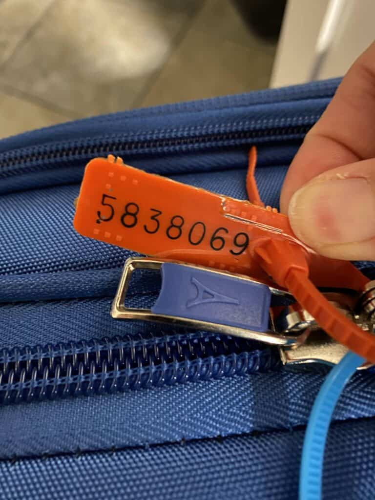 Numbered Zip Ties for Luggage